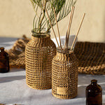 NATURAL RATTAN VASE