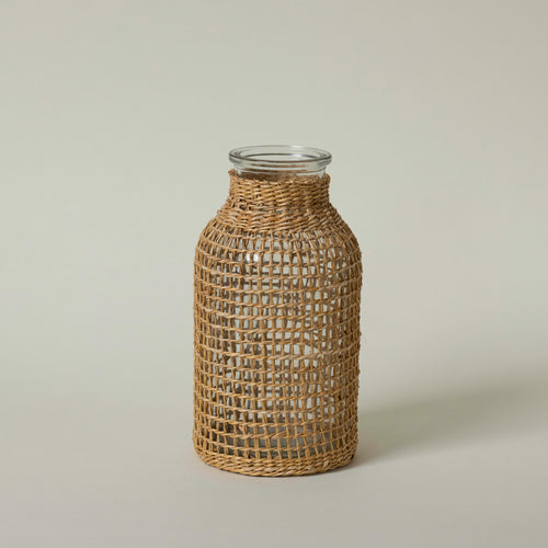 NATURAL RATTAN VASE