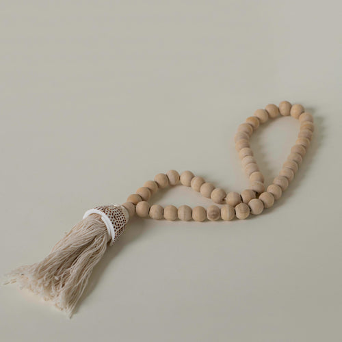 Natural Beaded tassel